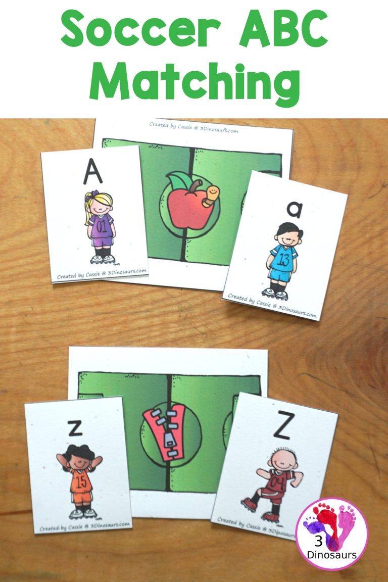 Free Soccer ABC Matching Printable - Beginning Sounds & Letter Matching