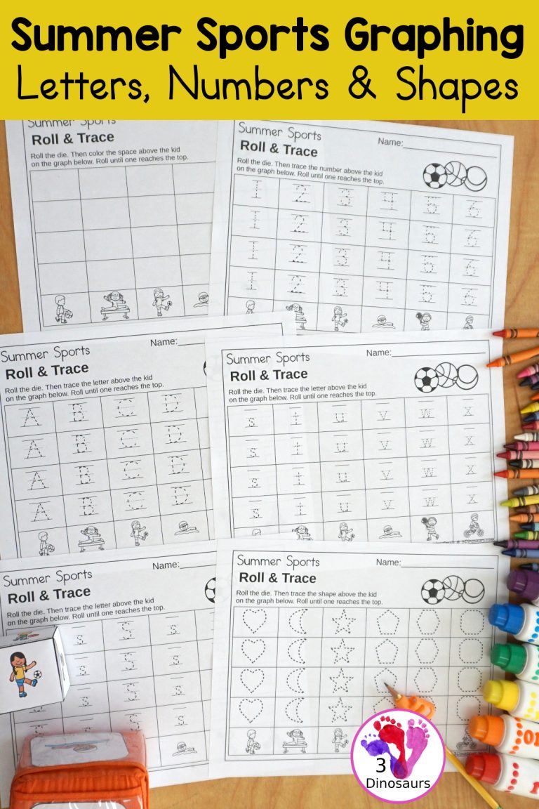 Summer Sports Graphing: Letters, Numbers & Shapes