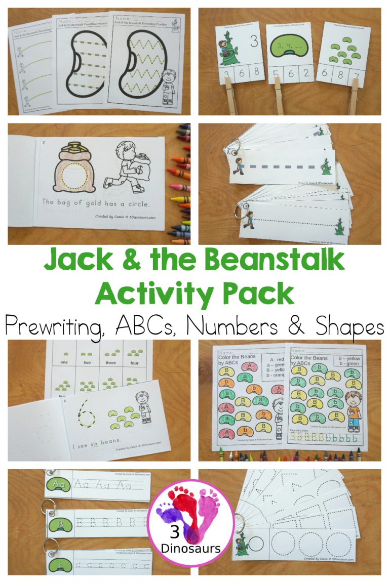 Jack & the Beanstalk Activity Pack: Prewriting, Shapes, ABCs, and Numbers