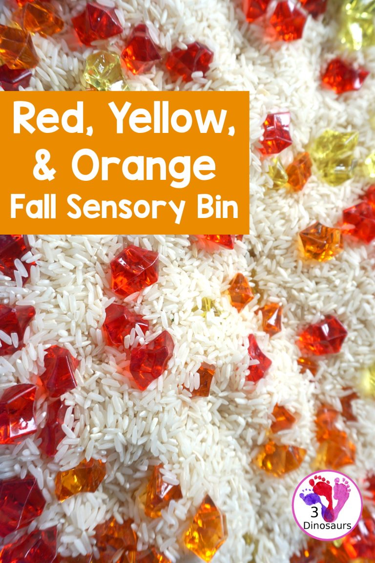 Red Yellow & Orange Sensory Bin